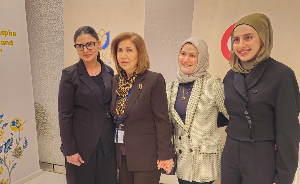 Mahinur Özdemir Göktaş addressing participants and supporting the proposed Women’s Council within the Organization of Turkic States.